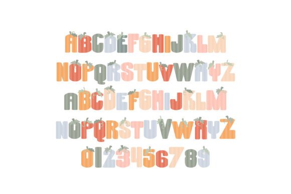 Pumpkin Pastel Font PNG with transparent background - Preview 1
