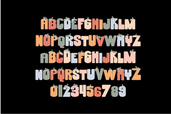 Pumpkin Pastel Font PNG with transparent background - Preview 2