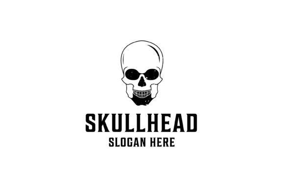 Skull Head Vintage Retro Logo Graphic Logos By Artiveko
