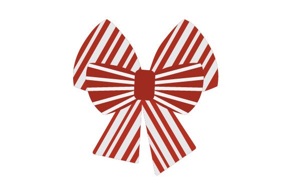 Candy Cane Christmas Bow SVG Cut file by Creative Fabrica Crafts ...