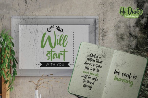 Hi Dudes Font PNG with transparent background - Preview 2