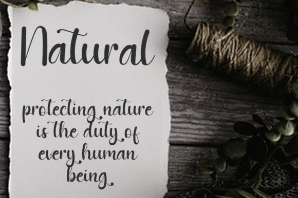 Shining Nature Font PNG with transparent background - Preview 2