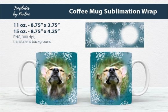 Sublimation Christmas Photo Mug Wrap Png Graphics