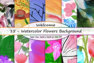 Watercolor Flowers Background Graphic by Digital Creative Studio ...