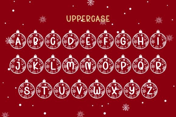 Bauble Snowflake Font - Preview 2
