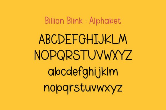 Billion Blink Font PNG with transparent background - Preview 2