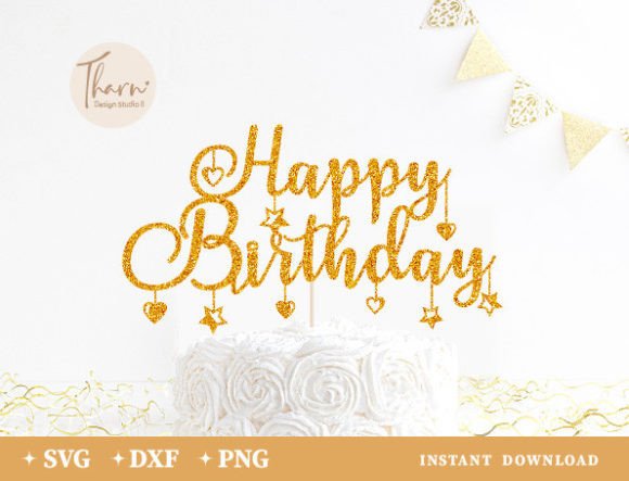 Birthday Heart Cake Topper Svg Laser Cut Laser Cutting By Art cafe