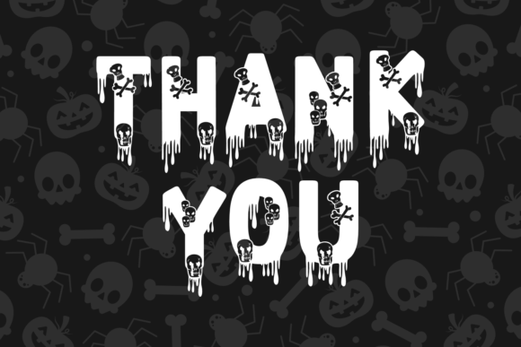 Blood on Skull Font - Preview 4