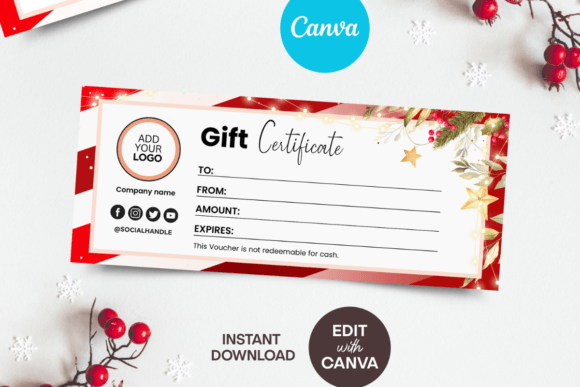 Christmas Gift Certificate Template