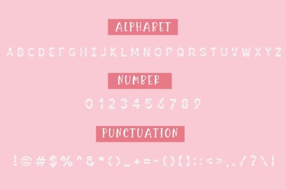 Christmas Heart Font PNG with transparent background - Preview 1