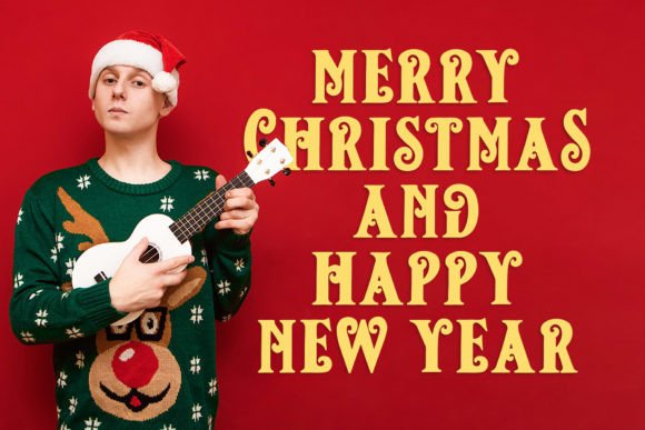 Christmas Mozart Font PNG with transparent background - Preview 1