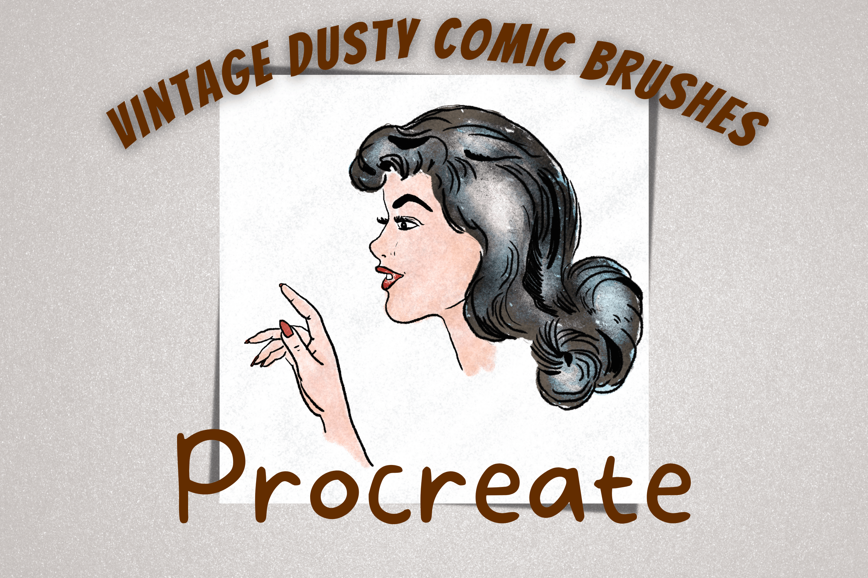 Dusty Comic Procreate Brushes X 18 - photo 1