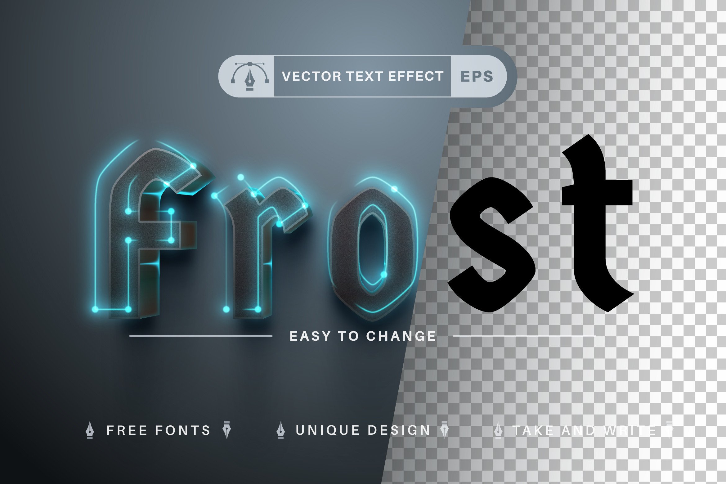 Glow Frost - Editable Text Effect Graphic by rwgusev · Creative Fabrica