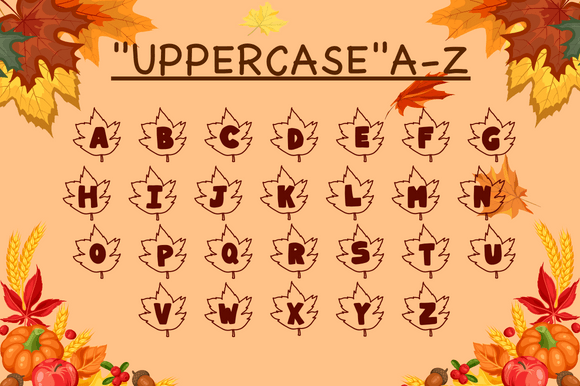 Leaf Giving Font PNG with transparent background - Preview 1