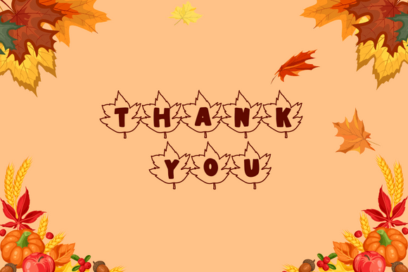 Leaf Giving Font PNG with transparent background - Preview 3
