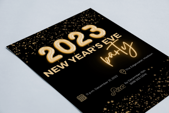 New Year's Eve Party Invitation Canva