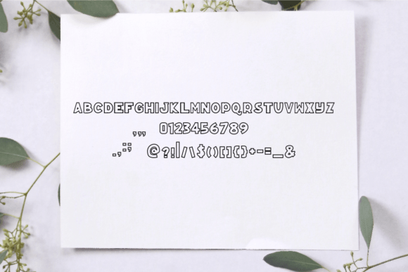 Ralixet Outline Font PNG with transparent background - Preview 4