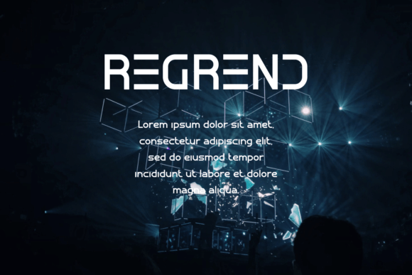 Regrend Font PNG with transparent background - Preview 2