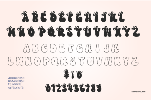 Ribbon Groovy Font PNG with transparent background - Preview 1