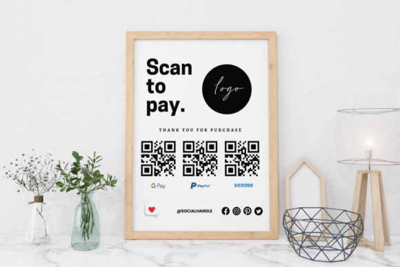 Scan to Pay Canva Editable Template