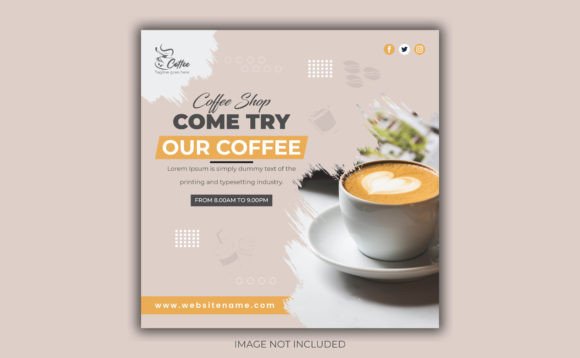 Preview of Special Delicious Coffee Social Media coffee shop social media template