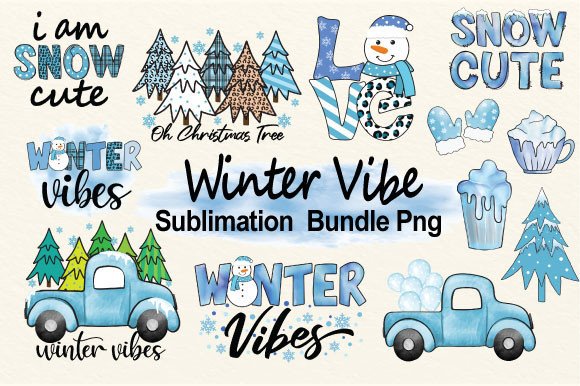 Winter Sublimation Bundle Png Graphic by Moriom's Design · Creative Fabrica