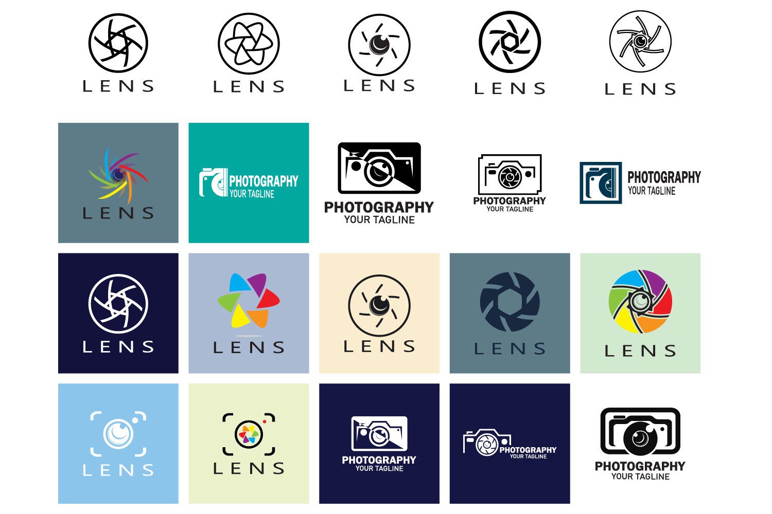 Photography Camera Logo Icon Vector