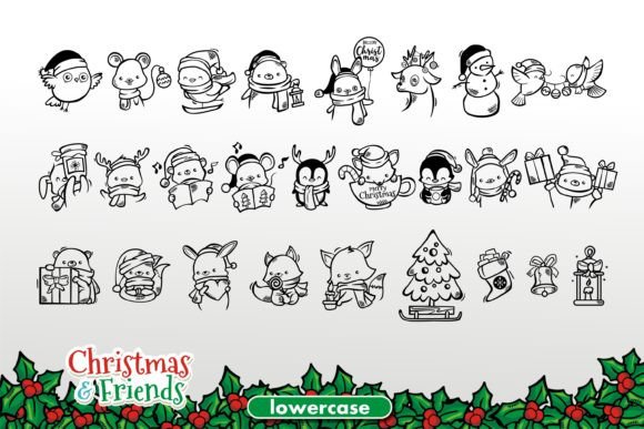 Christmas and Friends Font PNG with transparent background - Preview 2
