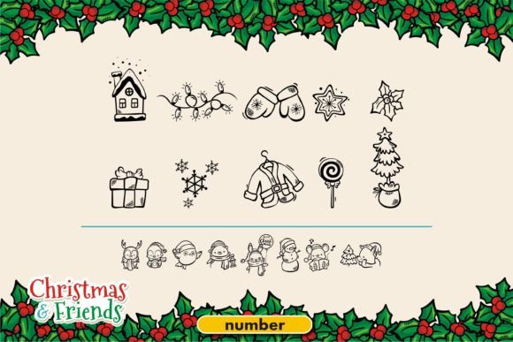 Christmas and Friends Font PNG with transparent background - Preview 3
