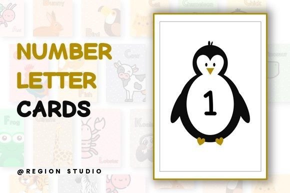 Number Alphabet Flash Cards for Kids Learning
