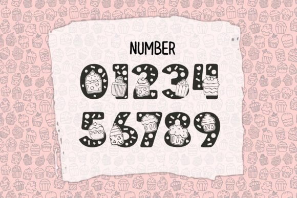 Funny Cupcake Font PNG with transparent background - Preview 2