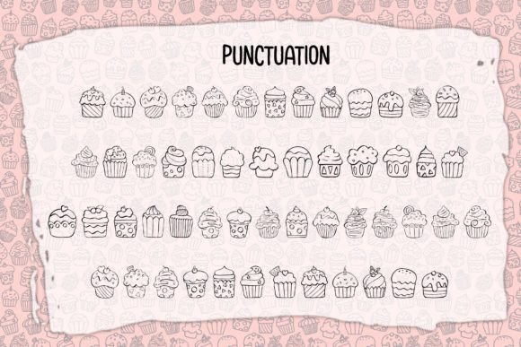Funny Cupcake Font PNG with transparent background - Preview 3