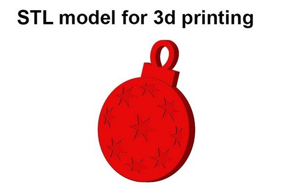 Christmas tree keychain charm 3D print STL