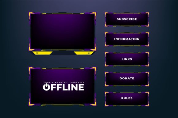 Live Streaming Overlay Screen Panel