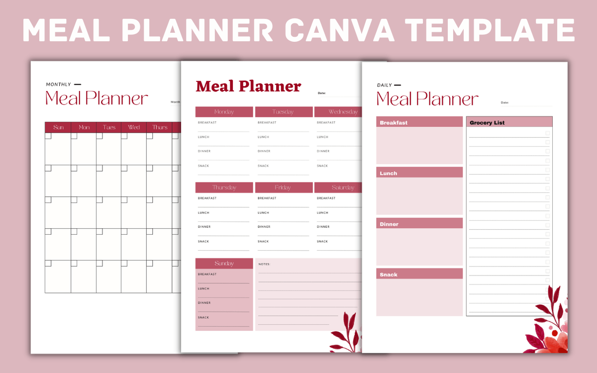 Meal Planner Canva Template