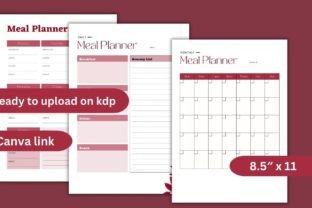 Meal Planner Canva Template Graphic by Freia ART design · Creative Fabrica