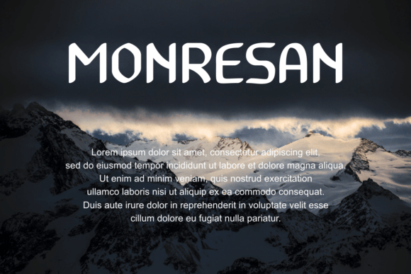Monresan Font PNG with transparent background - Preview 1
