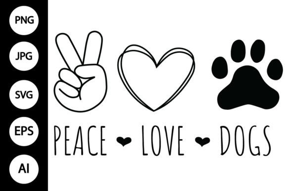 Peace Love Dogs SVG Graphic Crafts By MYDIGITALART13