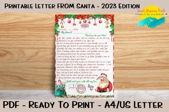 Printable Letter from Santa 2023
