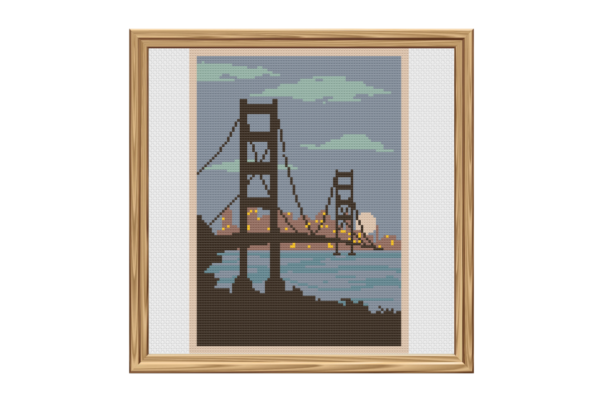 Vintage San Francisco Cross Stitch Pattern