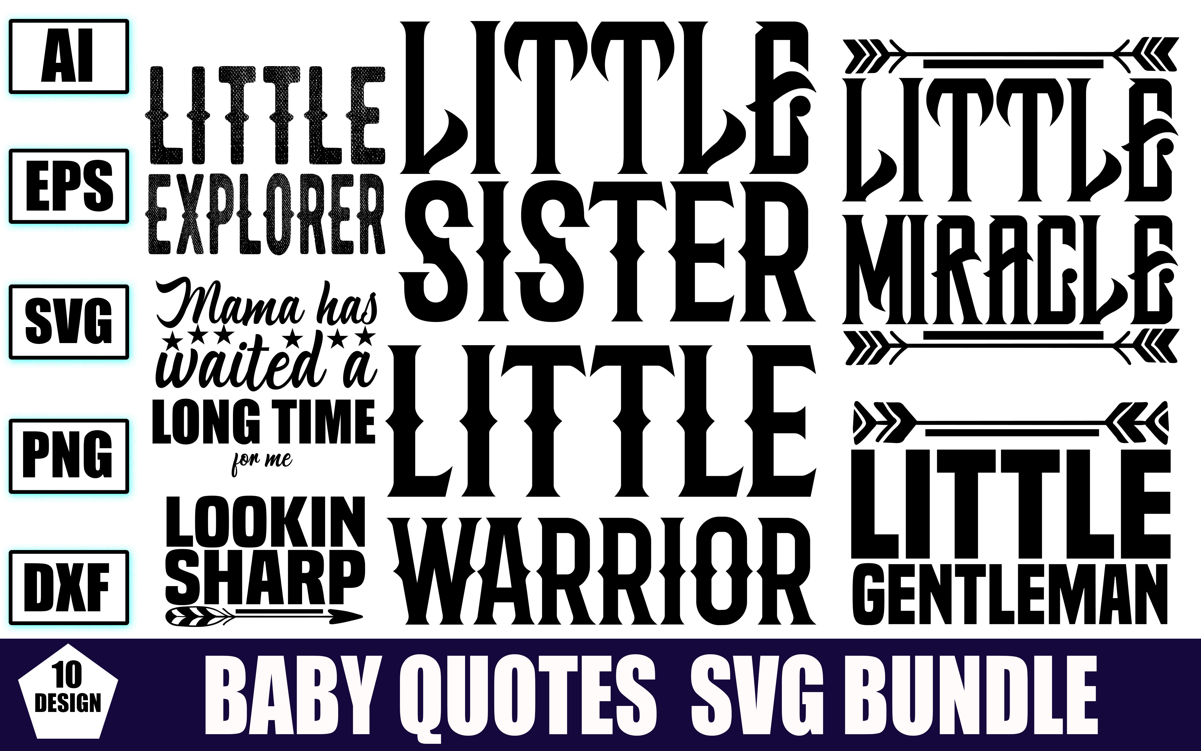 Baby Quotes Design SVG Bundle Graphic by GraphicResources · Creative ...