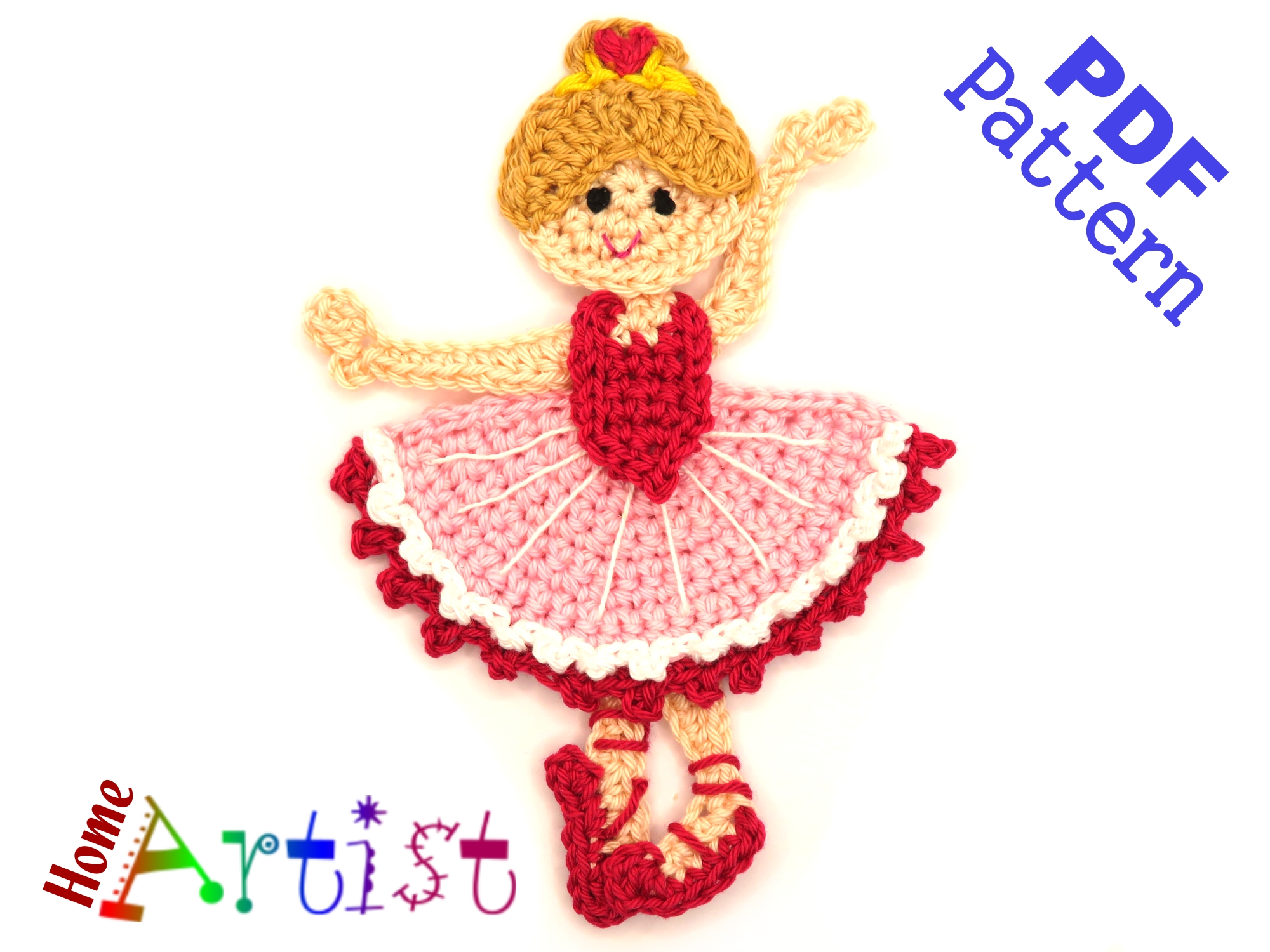 Ballerina 4 Crochet Pattern Applique