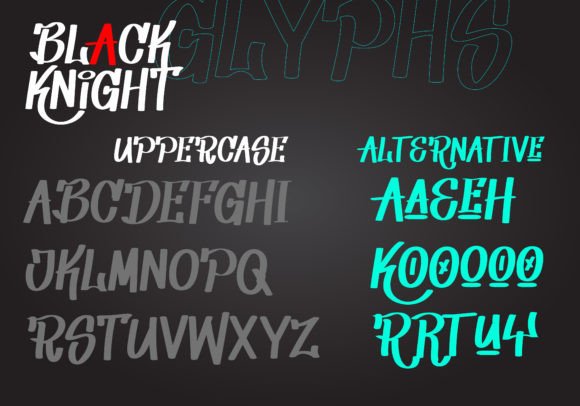 Black Knight Font - Preview 1