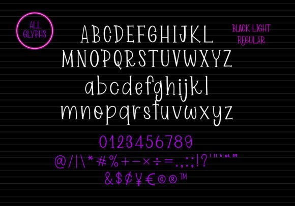 Black Light Font - Preview 1