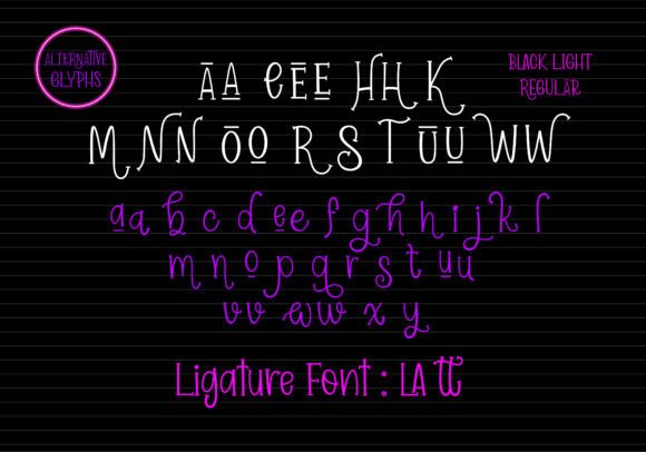 Black Light Font - Preview 2