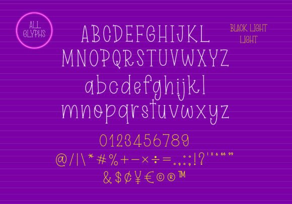 Black Light Font - Preview 5