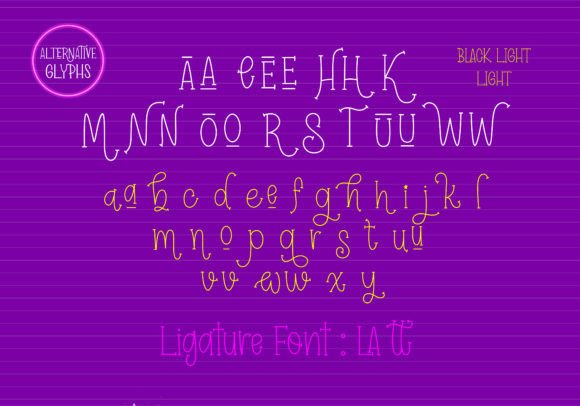 Black Light Font - Preview 6