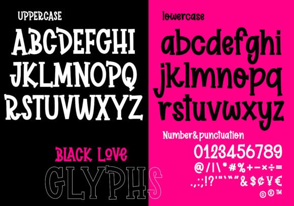 Black Love Font - Preview 1