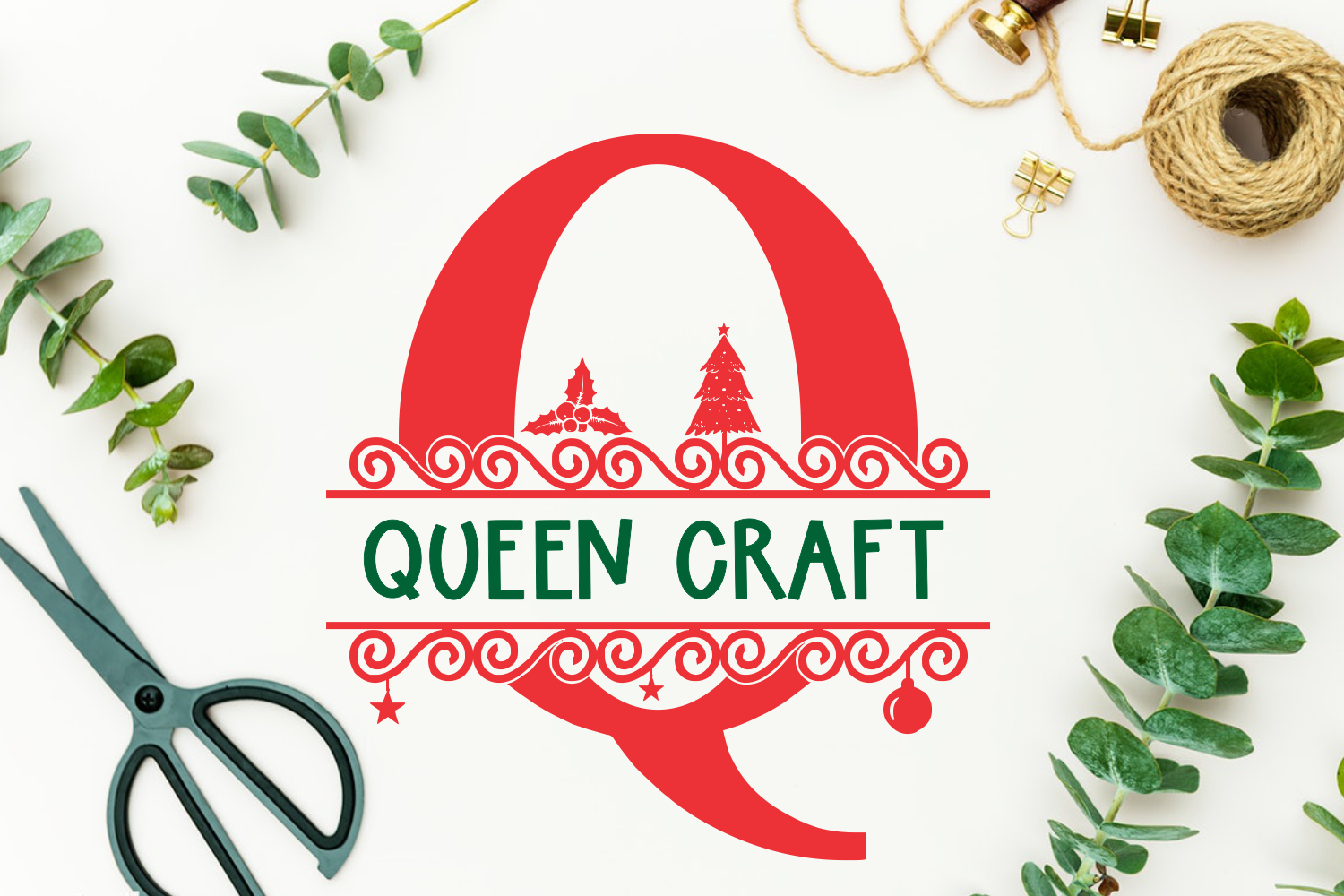 Happy Christmas Monogram Font - photo 2