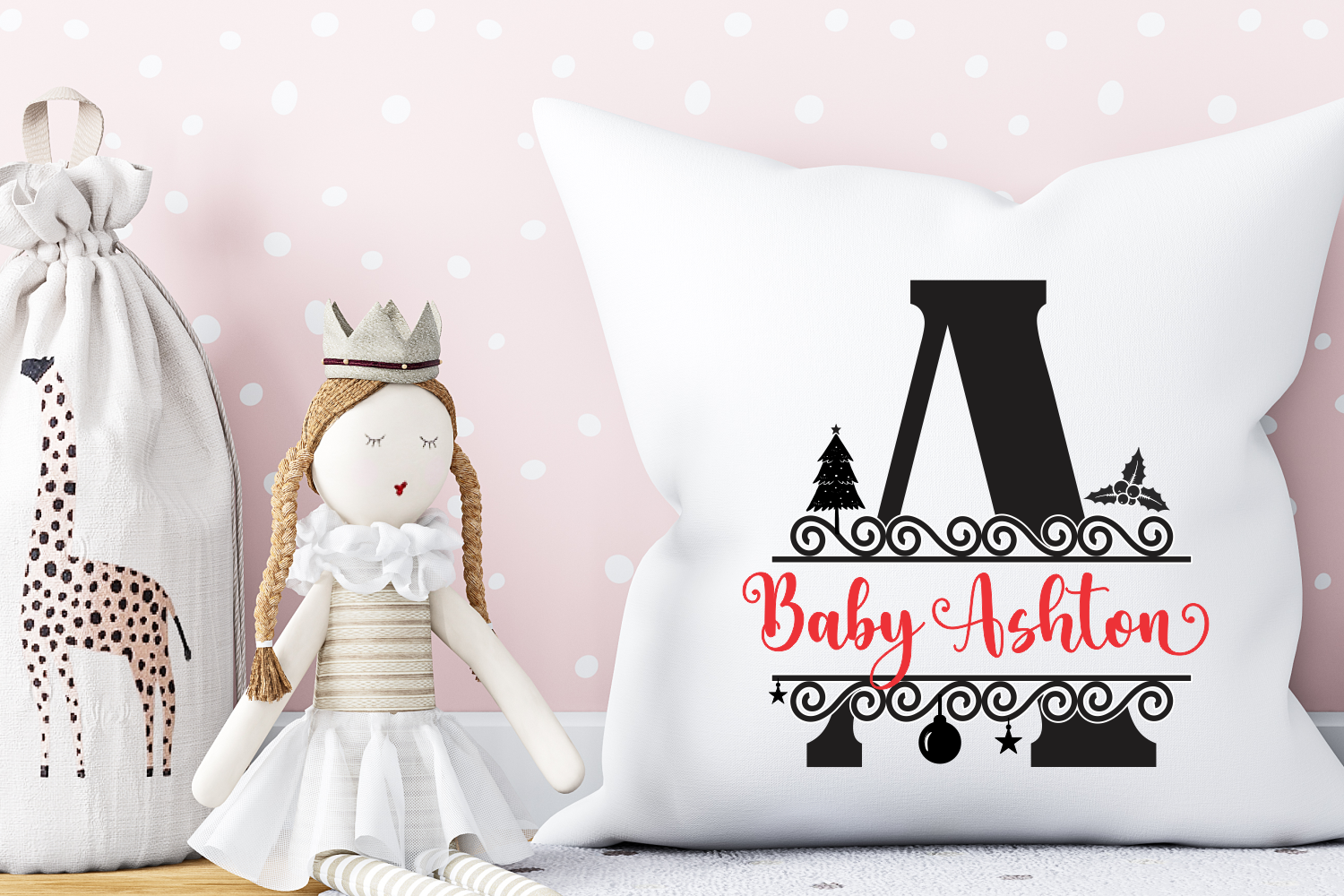 Happy Christmas Monogram Font - photo 5